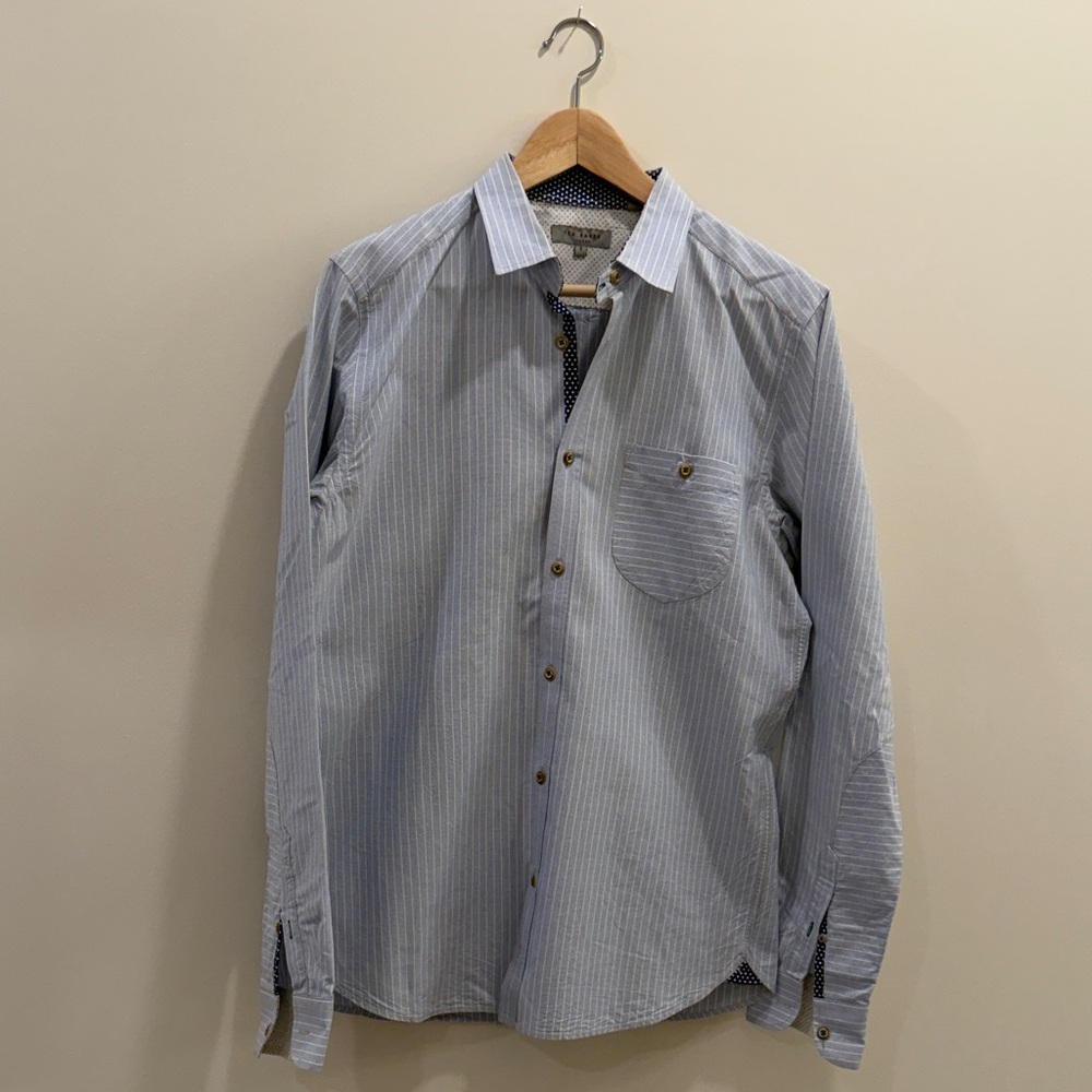Ted Baker Men's Blue Striped Shirt